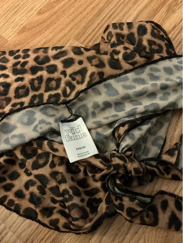 Wild fable leopard sheer sarong size XXS/XS - Image 3