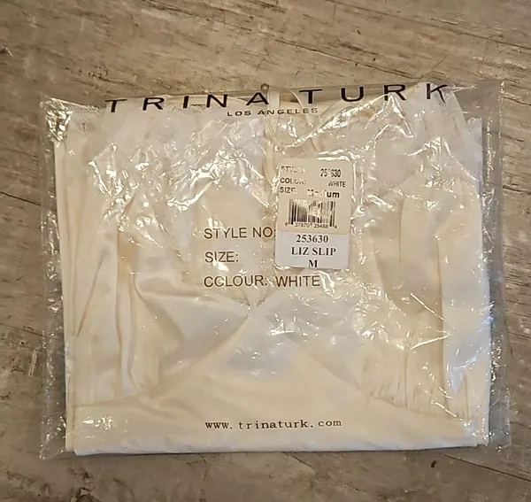 💕TRINA TURK💕 Liz Silk Blend Mini Slip Dress ~ White Medium M NWT - Image 9