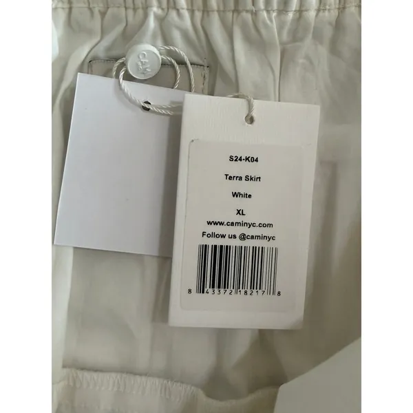 CAMI NYC Maxi Skirt Women XL White Tiered‎ Ruffle Cotton Maxi - Image 8