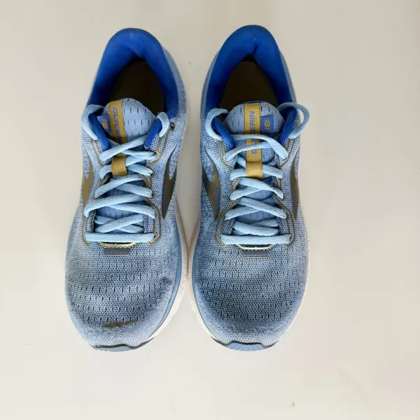 Brooks Glycerin 19 Running Sneakers Shoes Athletic Gym Blue Gold Women 8 - Image 4