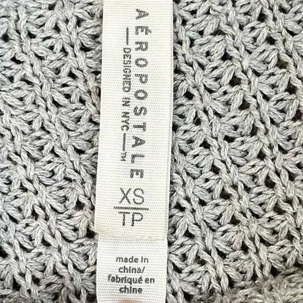 Aeropostale Gray Knit Long Sleeve Sweater XS - Image 9