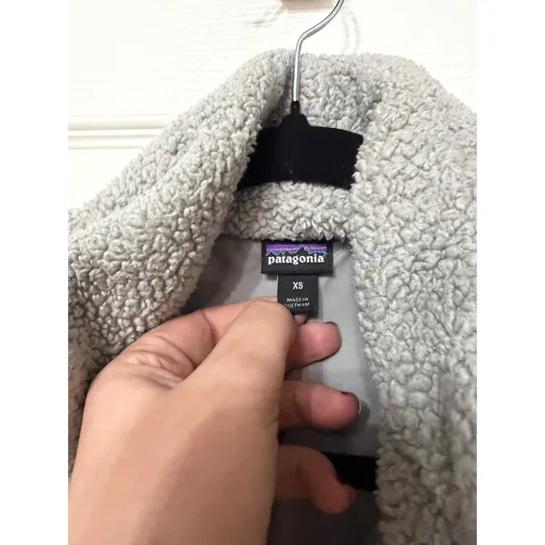 Patagonia Los Gatos Fleece Vest Womens XS Gray Full Zip High‎ Pile 25216 - Image 3