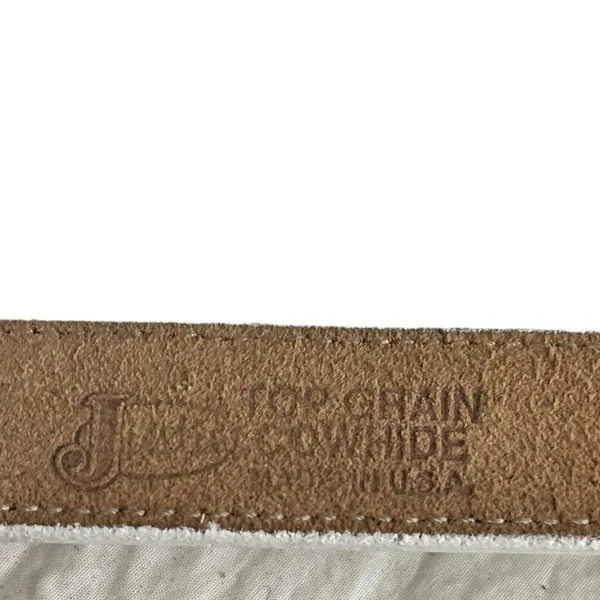 Justin Boots White Leather Belt - Image 4