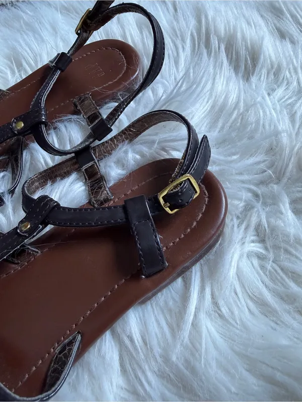 GAP strappy flat sandals Brown Size 6 - Image 5