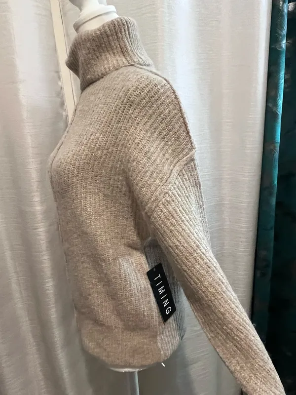 Taupe Turtleneck sweater - Image 2
