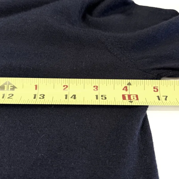 Jenni Kayne Grayson Merino Wool Polo Sweater Sz XS Black Quiet Luxury Minimalist - Image 6