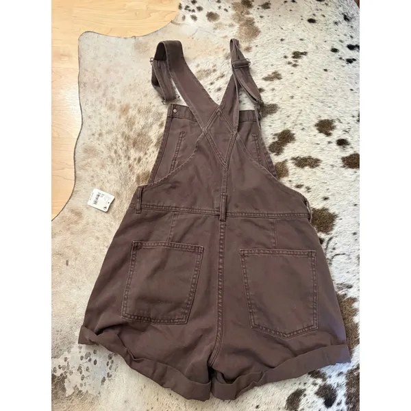 Free People We The Free NEW Ziggy Shortalls In mocha Brown Size XS - Image 7
