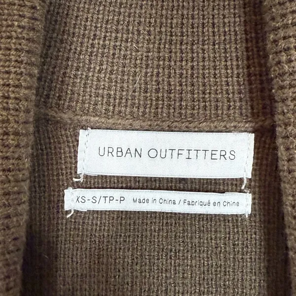 Urban Outfitters Open Front Long Line Brown Cardigan Sweater Small - Image 4