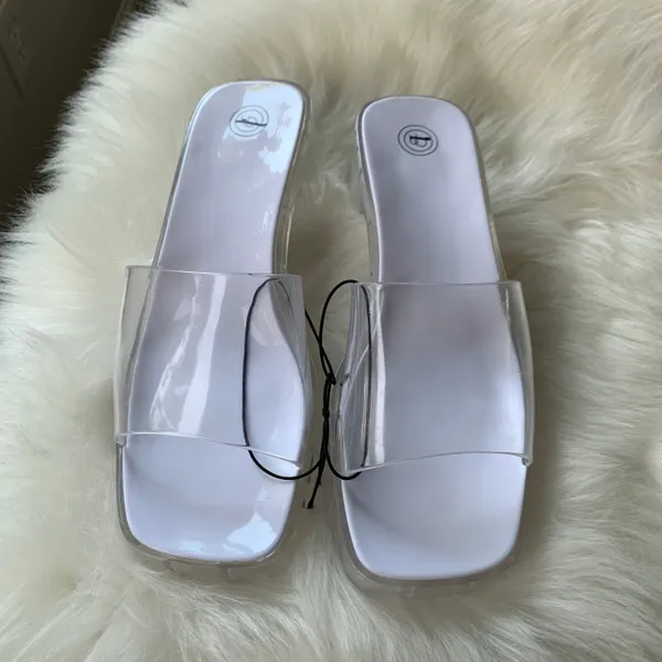 Urban Outfitters Clear Vista Jelly Platform Heeled Sandal Size 9 - Image 6