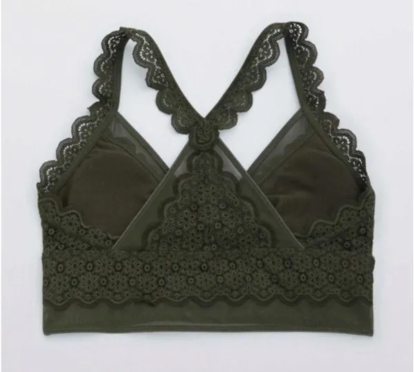 LAST PRICE🍒🤍 AERIE military green lace bralette ✨ - Image 3