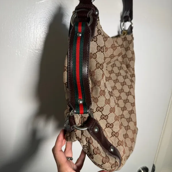 Gucci Brown GG Canvas Shoulder Bag-READ - Image 3