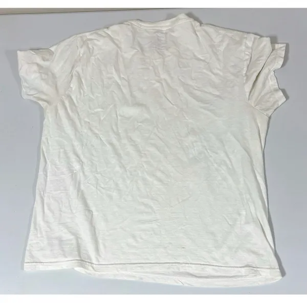 True Religion White Solid Short Sleeve T-Shirt Top Tee Size L 🤍 - Image 3