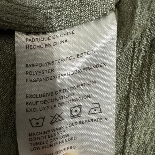 Exist Womens Maxi Dress S Sage Green‎ Textured Layered Asymmetrical Cottagecore - Image 16