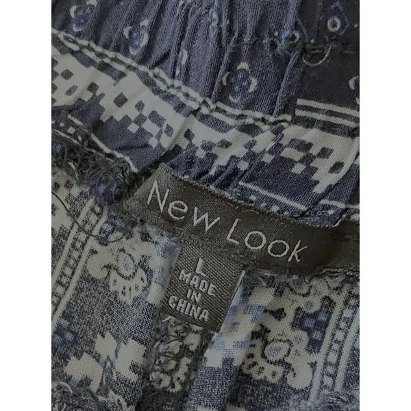 New Look FLORAL PRINT - Trousers - Wide Leg High Rise 2 Pockets Women’s L - Image 3