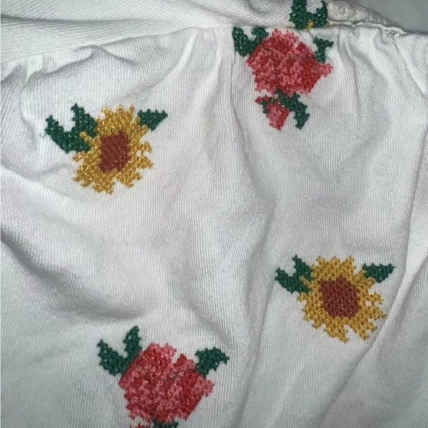 Farm Rio Floral Knit Crop Top - Image 4