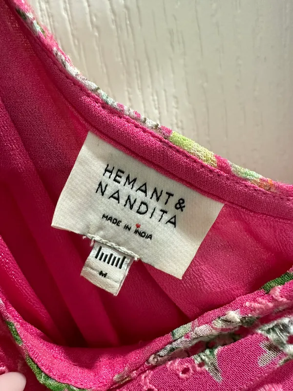 Hemant and Nandita Miyu Pink One Shoulder Mini Dress - Image 8