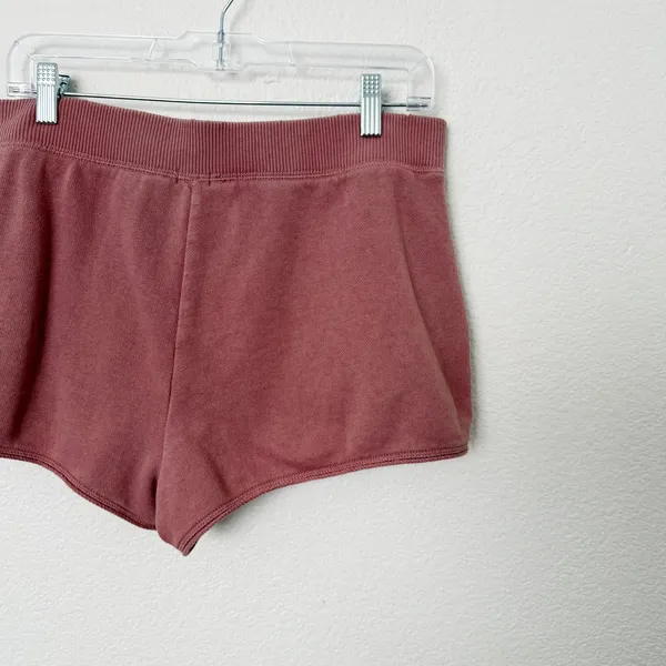 [Aerie] Distressed French Terry Knit Lounge Shorts Elastic Waistband Sz Large L - Image 7