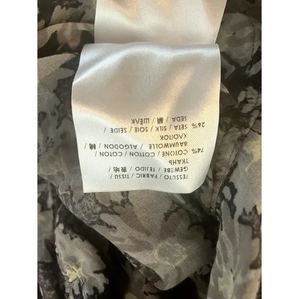 STELLA McCARTNEY Floral Cotton Silk Blend Sun Dress Gray FEMININE COMFY LUXURY - Image 6
