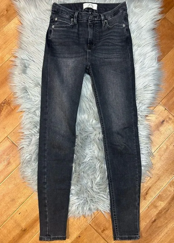 Free People Women’s Skinny Jeans Milkyway Black Size 25 - Image 5