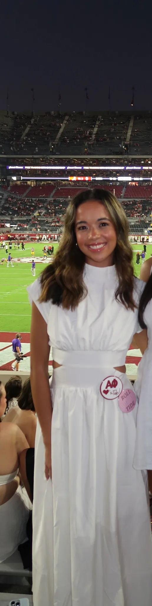 White high neck cut out dress  - Image 2