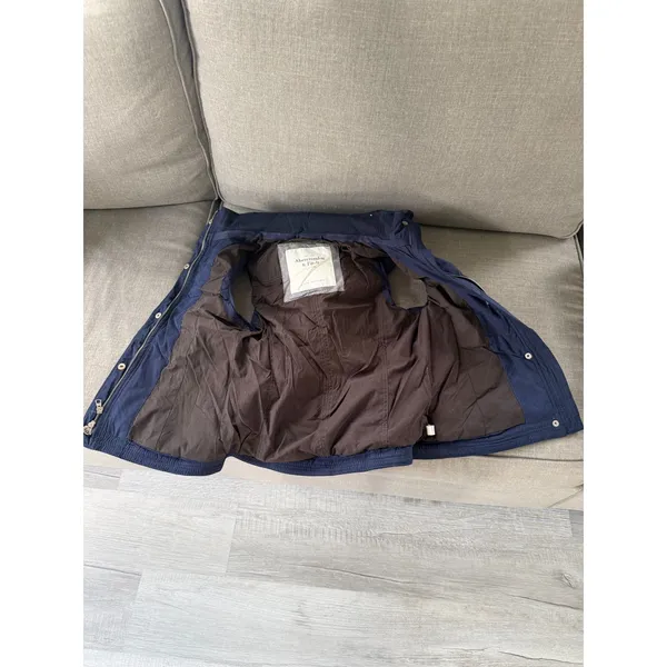 Vintage Abercrombie & Fitch Medium Navy puffer vest - Image 7