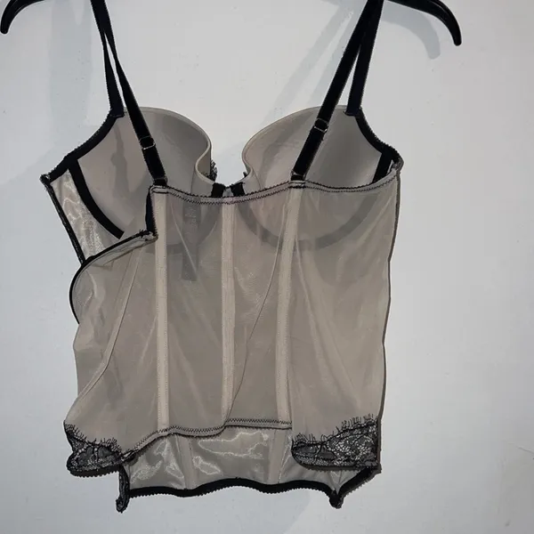 Sexy - 36B Victoria’s Secret Nude and Black Lace Corset Top - Image 9