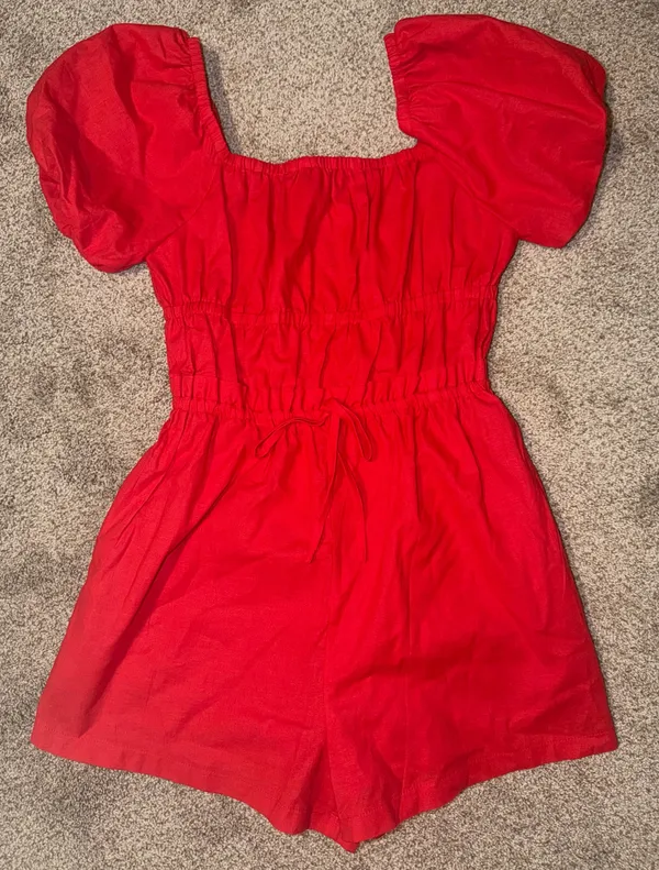 Lane 201 Rivalry Romper - Red - Image 3