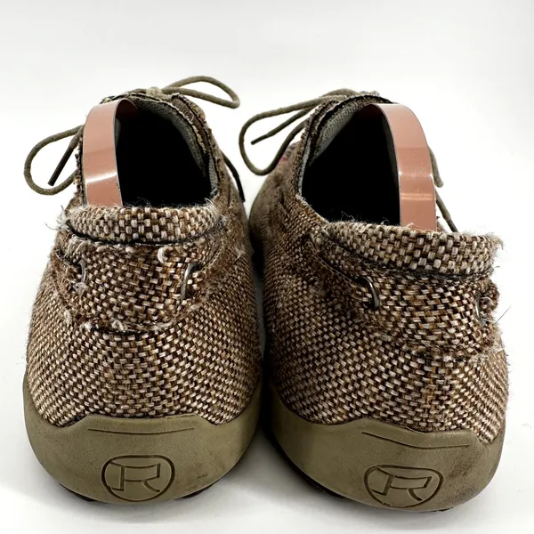 Roper Driving Moccasin Fair Isle Aztec Lace Up Round Toe Leather Tan 5.5 - Image 6