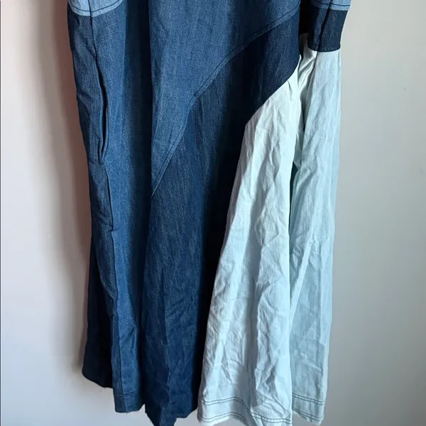 NEW Anthropologie Pilcro Seamed Smocked Midi Dress Small - Image 8