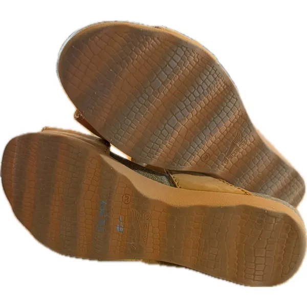 Dansko Maddy Slide Sandals Womens Brown Wedge Adjustable 7.5M‎ - Image 7
