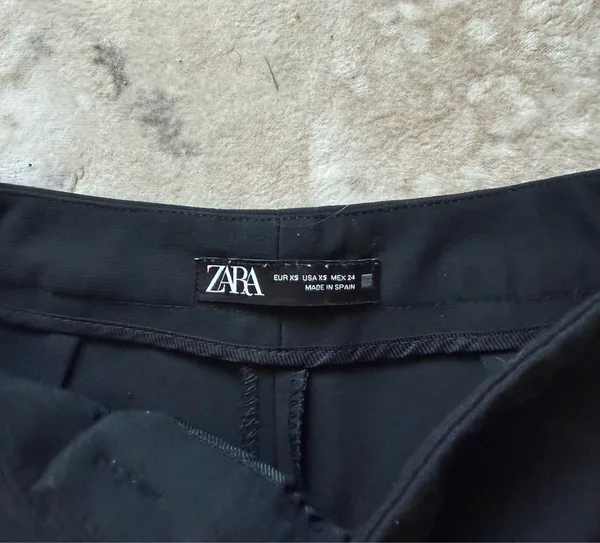 Zara Black Flared Side Slit Trousers - Image 7