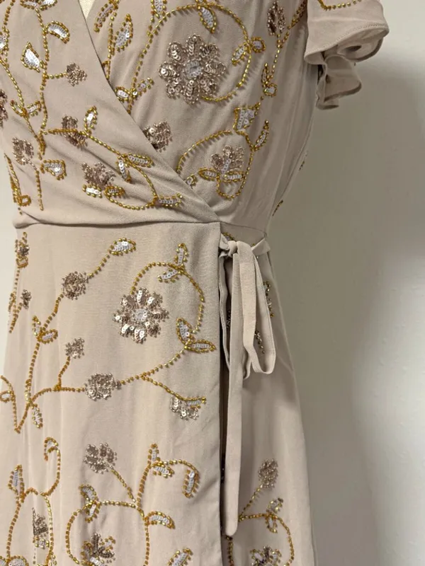 Altar'd State Beaded Wrap Mini Dress - Image 5