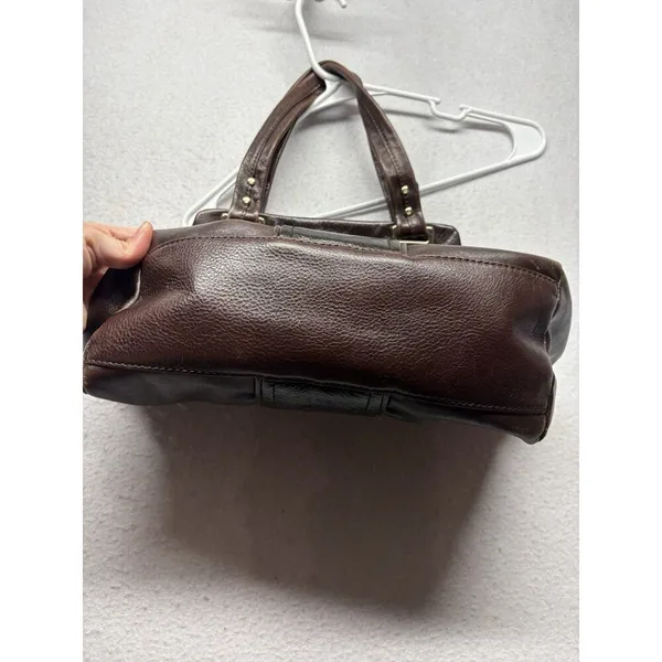 Kate Spade Rare Brown/Black Leather Turn Lock Shoulder Bag Purse With Dust Bag - Image 6