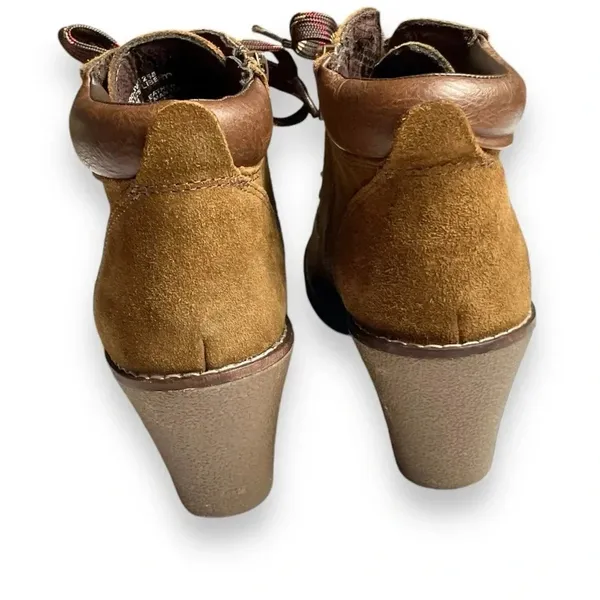 White Mountain Liberty Leather Wedge Booties Size 10 - Image 7