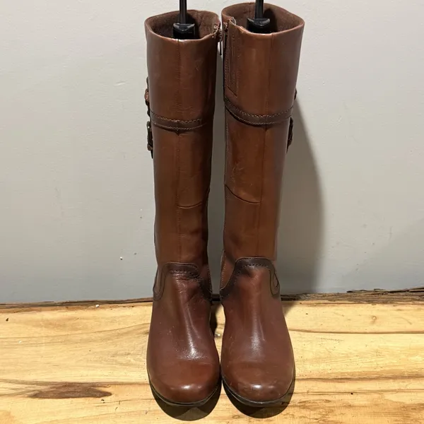 Clarks Leather Ingalls‎ Vicky Calf Boots Size 9 - Image 5
