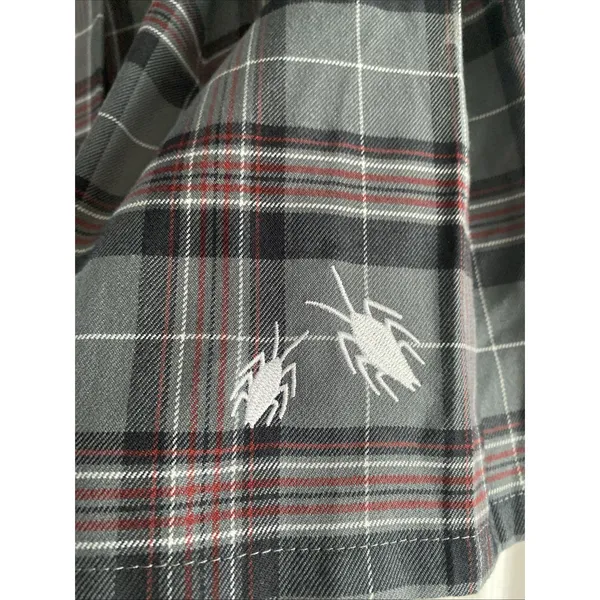 Beetlejuice Plaid Pleated Skort Womens Size S Grey Red Goth Schoolcore Academia - Image 4