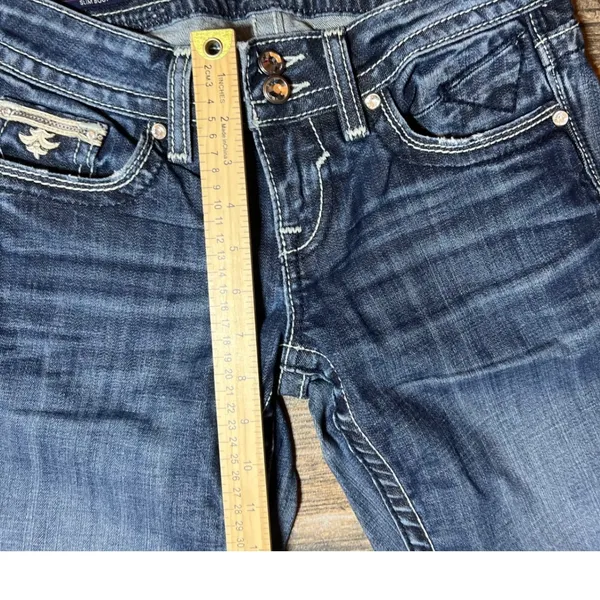 Vigoss The‎ New York Slim Boot Embellished Pockets Jeans Size 1/2 Bling Rodeo - Image 4