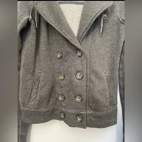 Abercrombie & Fitch Charcoal Hooded Y2K Jacket - Image 2