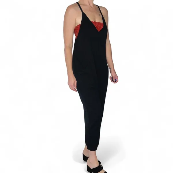 Wild Fable Black Casual Athletic Cropped Sleeveless Jumpsuit - Image 4