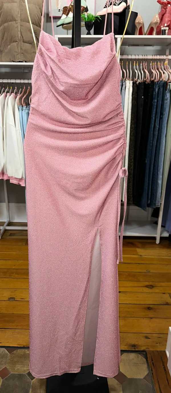 D&M Pink Glitter Formal Dress - Image 2