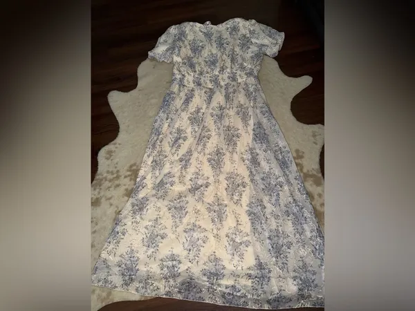 Nwt Baltic born Ardley Maxi Dress | Cream + Blue floral embroidered $148 fall - Image 12