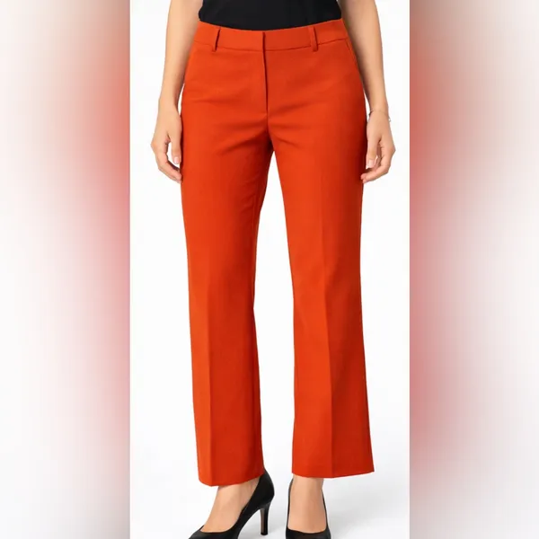 ZARA Orange Dress Pants Women’s Size M Straight Leg(A282)✨ - Image 2