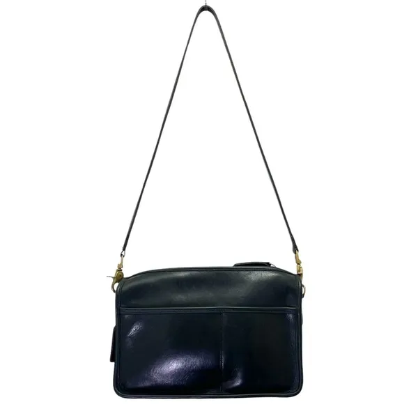 Vintage 70s Coach Leatherworks Black Leather Companion Bag #9300 Made in NYC USA - Image 5