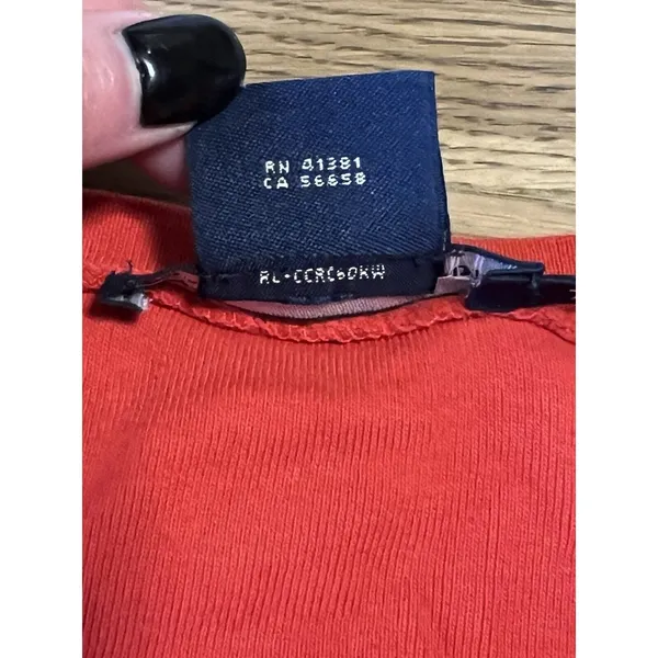 Ralph Lauren Sport Size Large V Neck‎ Red Cotton Sweater Preppy Staple Designer - Image 7