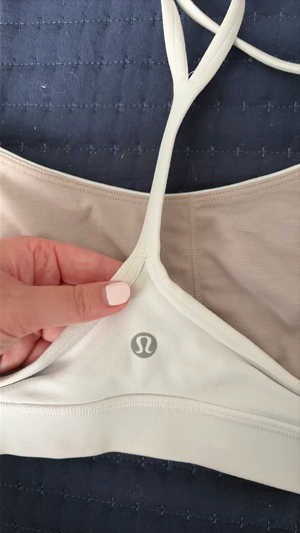 White Lululemon Flow Y Sports Bra - Image 4