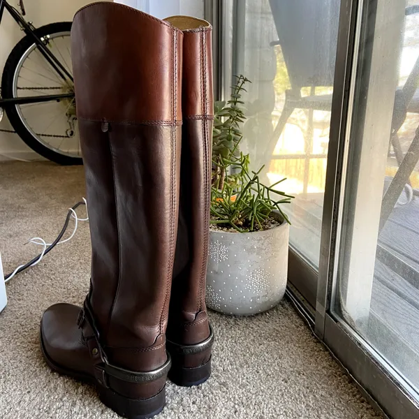FRYE Lindsay Spur Boot Dark Brown Multi Smooth Full Grain NWT 6.5 - Image 5