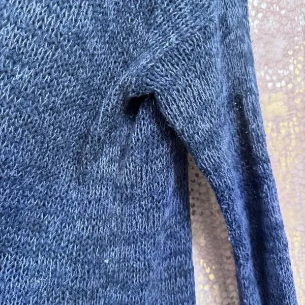 Vintage Abercrombie & Fitch Navy Blue Knit Distressed Boho Grunge Sweater XS/S - Image 6