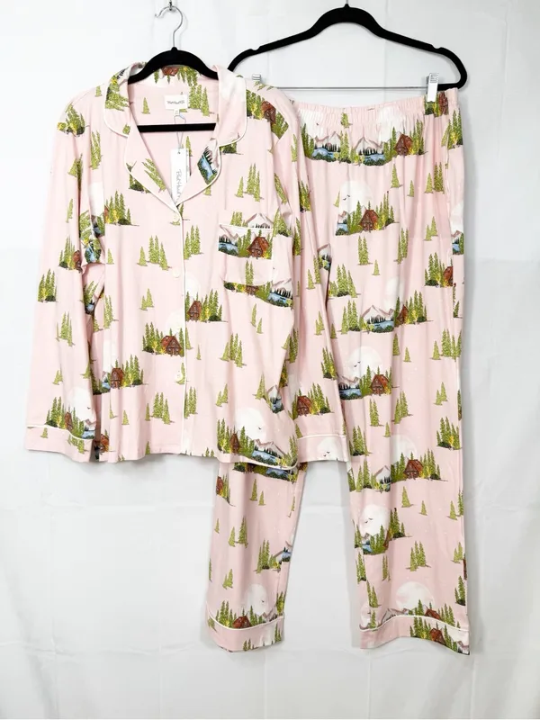 BedHead Pine Lake Classic Long Sleeve Jersey Pajama Set Cabincore Cabin - Image 3