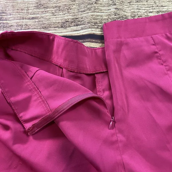 SHEIN Joress Dress Pants Womans Sz L Pink High-Rise Wide Leg - Image 4