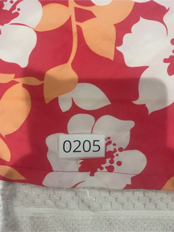 Bright Coral Floral Summer tube with built bra mini Dress - Image 6
